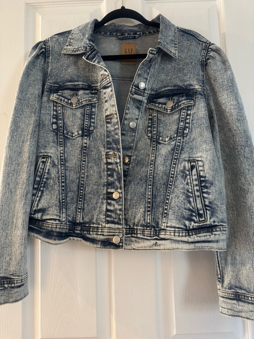 GAP Acid-Wash Denim Jacket - Faded Blue